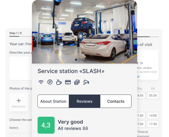 Making an appointment for car maintenance